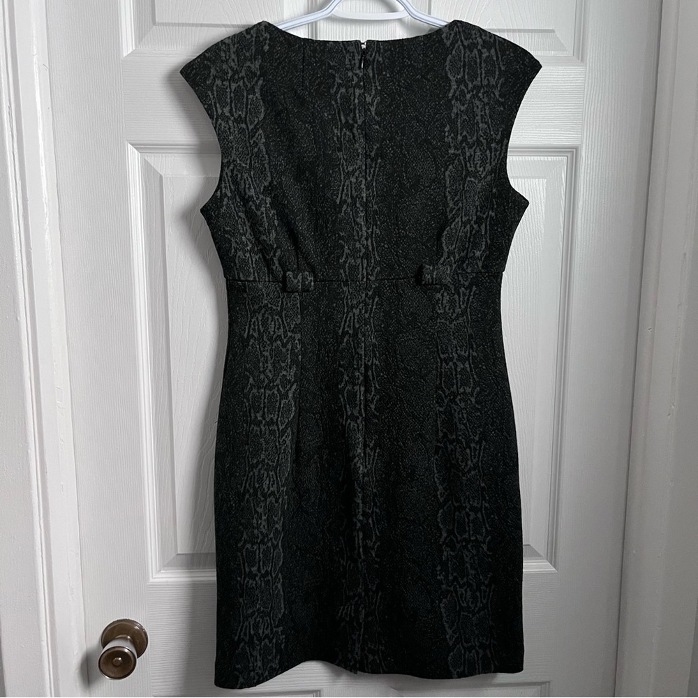 3/30$💥 Calvin Klein dress Women Small 6 black pattern midi classic sleeveless - Picture 5 of 6